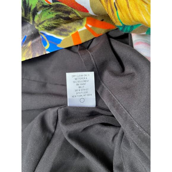 MILLY Tropical Print Sheath Dress Multi colored Floral Bodycon Dress Sz 4 - Picture 10 of 12